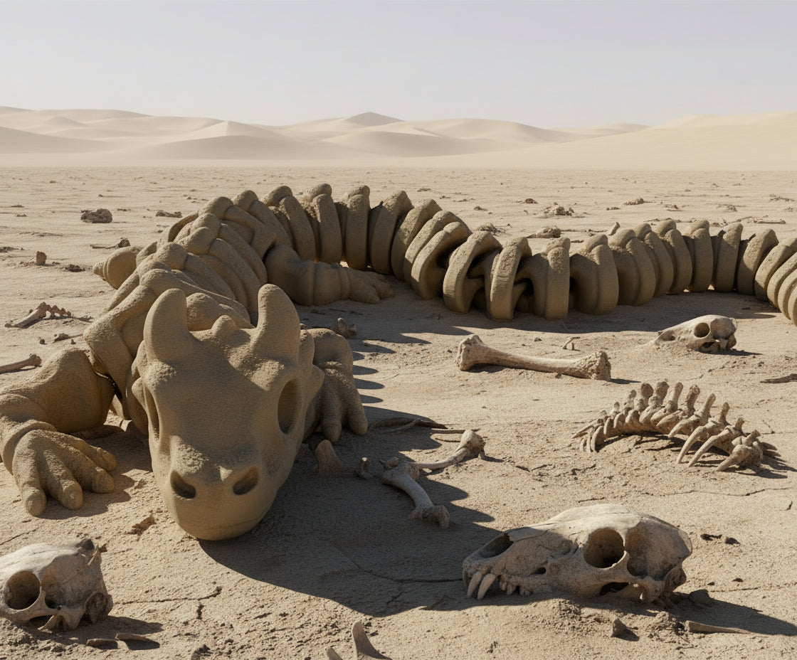 Skeleton Dragon – Articulated 3D Printed PLA Figurine by Zou3D