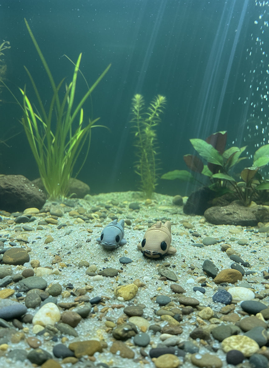 Mini Articulating Catfish – 3D Printed PLA Figurine by Zou3D