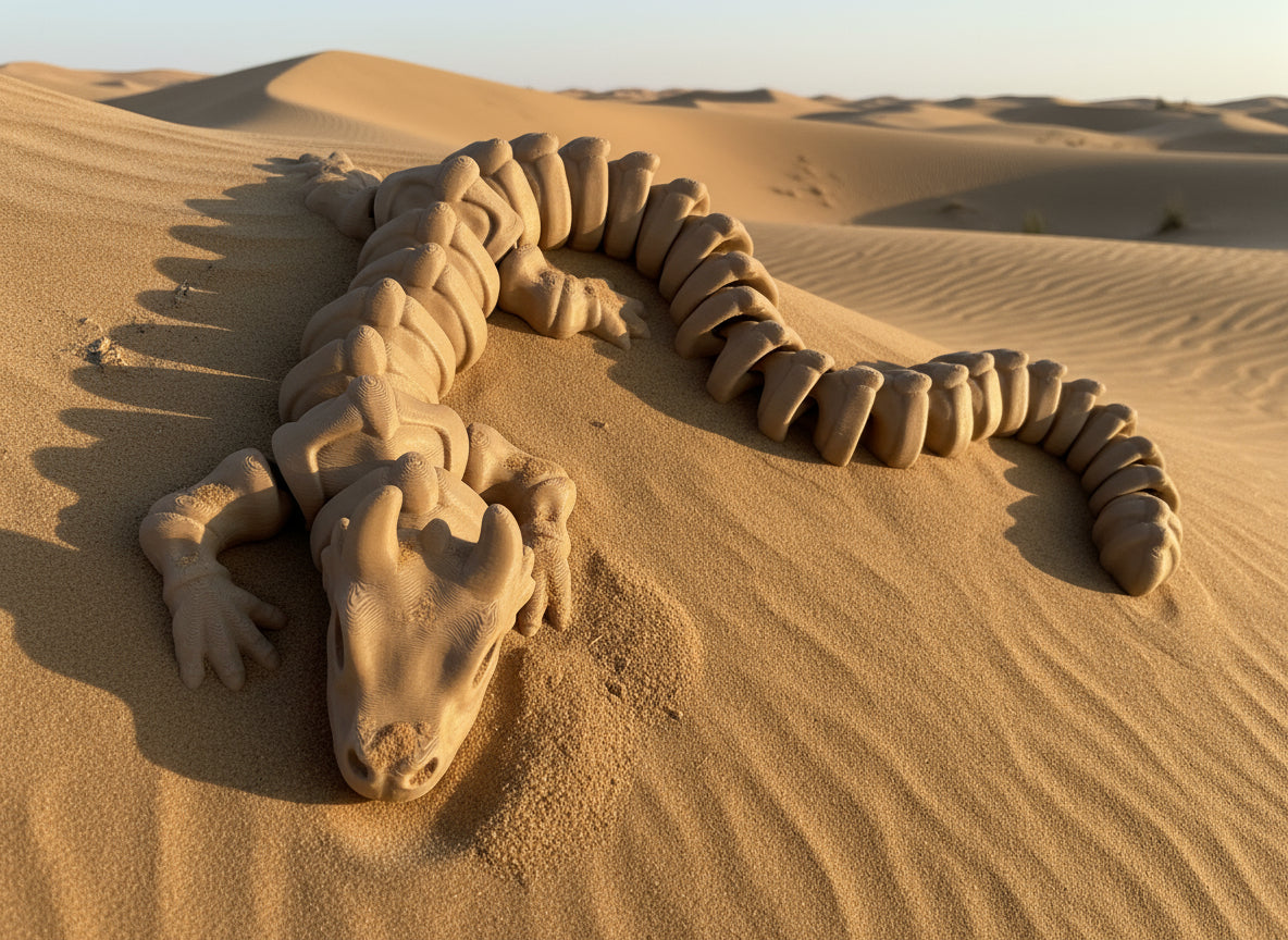 Skeleton Dragon – Articulated 3D Printed PLA Figurine by Zou3D