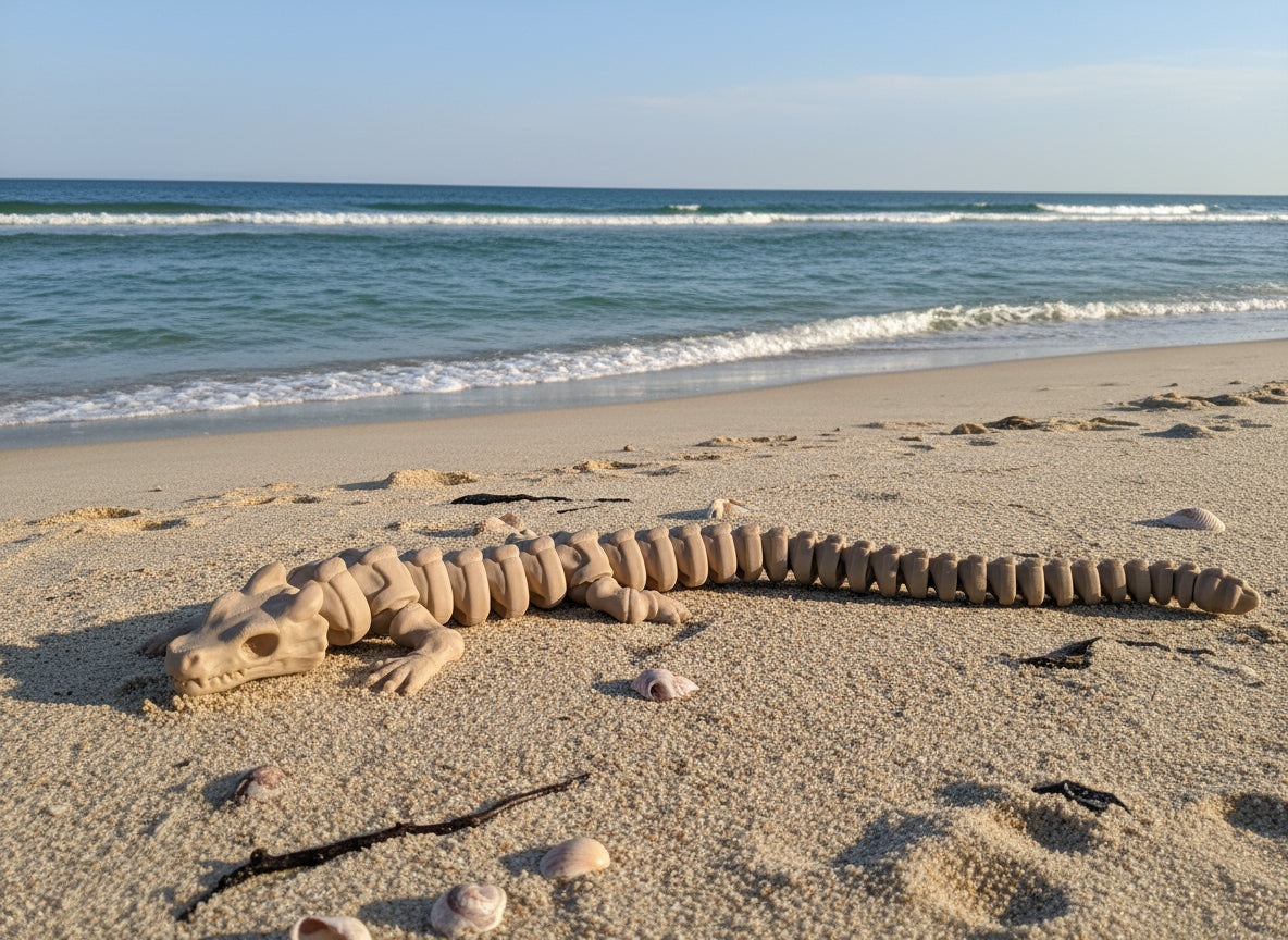 Skeleton Dragon – Articulated 3D Printed PLA Figurine by Zou3D