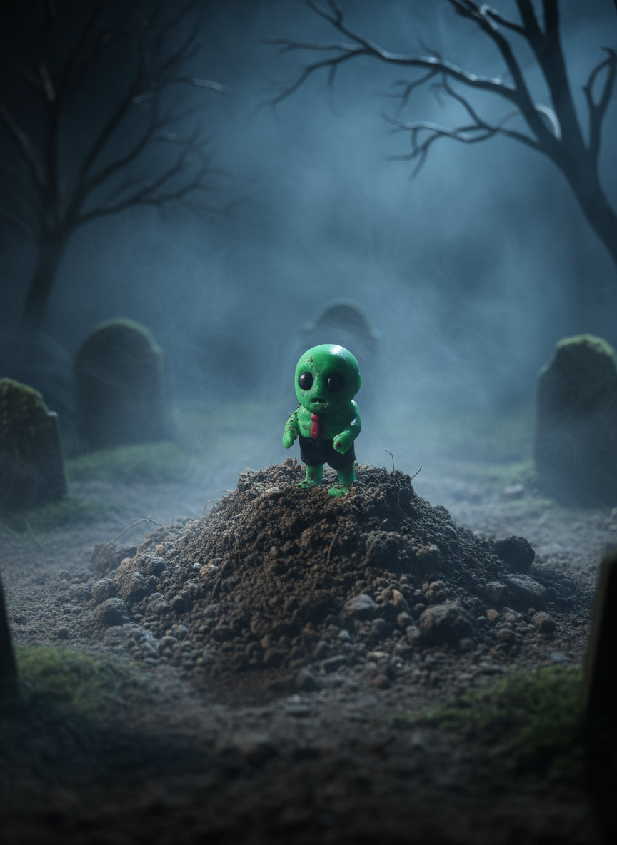 Mini Articulating Zombie – 3D Printed PLA Figurine by Zou3D