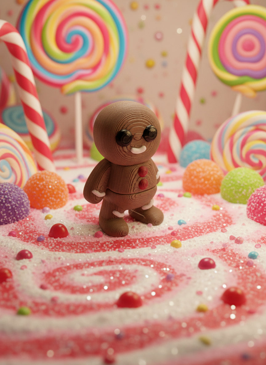 Mini Articulating Gingerbread Man – Festive Fidget Fun by Zou3D