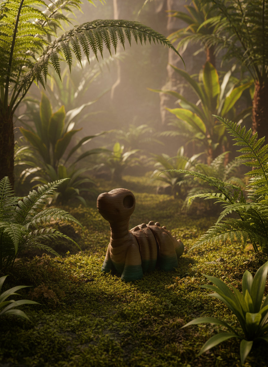 Mini Articulating Skeleton Brachiosaurus – 3D Printed PLA Figurine by Zou3D