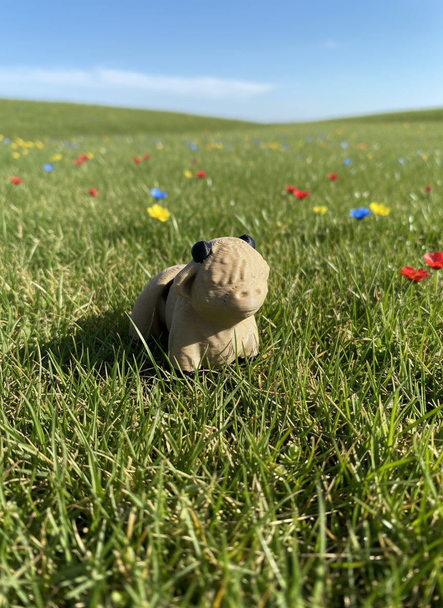 Mini Articulating Highland Cow – 3D Printed PLA Figurine by Zou3D