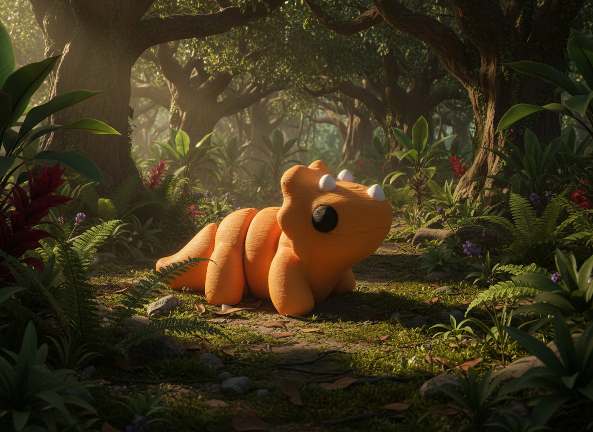 Mini Articulating Triceratops – 3D Printed PLA Figurine by Zou3D