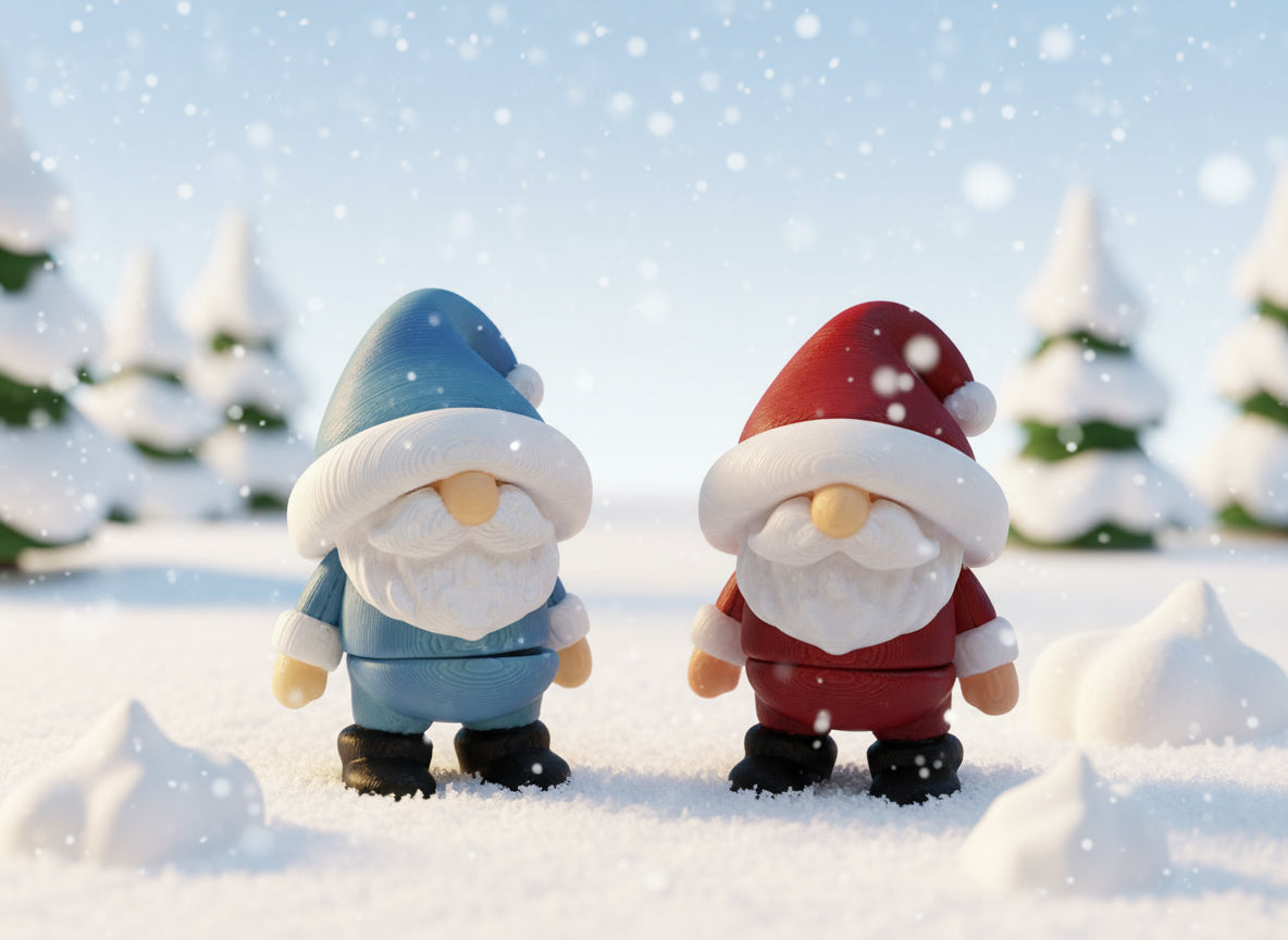 Mini Articulating Tiny Gnome – 3D Printed PLA Figurine by Zou3D